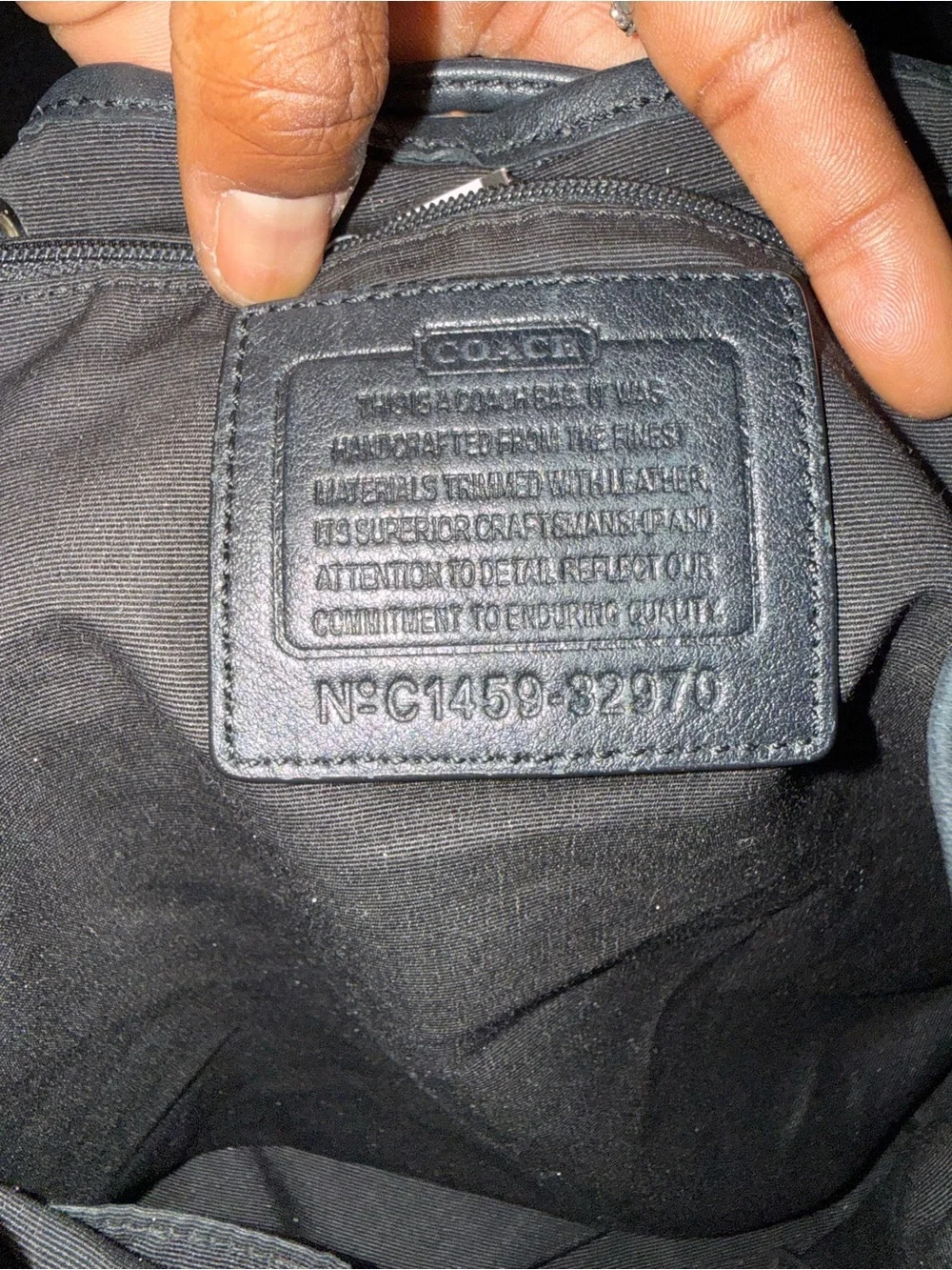 Coach backpack black
